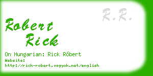 robert rick business card